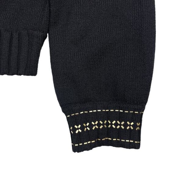ST. JOHN COLLECTION Santana Sequin Knit Jacket Sz 8 Black - Picture 6 of 8
